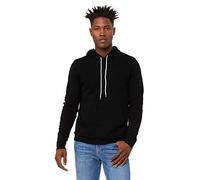 Bella Canvas Mens Poly-Cotton Fleece Pullover Hoodie (BC3719) -DTG Black -M