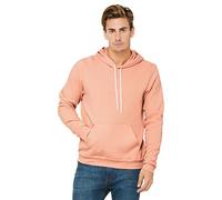 Bella Canvas Mens Poly-Cotton Fleece Pullover Hoodie (BC3719) -Peach -L