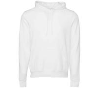 Bella + Canvas Men's Polycotton Pullover Hoodie in White | Size: Medium Bella + Canvas White M