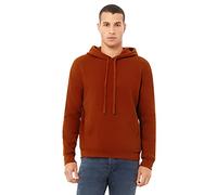 Bella Canvas Mens Sponge Fleece Pullover DTM Hoodie Sweatshirt (3729) -Brick -XL