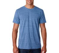 Bella + Canvas Mens Triblend Short-Sleeve T-Shirt - Blue Triblend Large