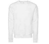 Bella + Canvas Unisex Adult Fleece Drop Shoulder Sweatshirt (S) (White)