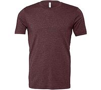 Canvas Unisex Jersey Crew Neck T-Shirt/Mens Short Sleeve T-Shirt (M) (Heather Maroon)