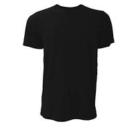 Canvas Unisex Jersey Crew Neck T-Shirt/Mens Short Sleeve T-Shirt (2XL) (Black)