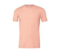 Bella + Canvas Unisex Jersey Crew Neck T-Shirt Heather Peach (M)