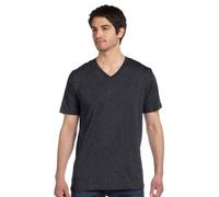 Bella + Canvas Unisex Jersey Short-Sleeve V-Neck T-Shirt - DK GREY HEATHER - M Unisex Jersey Short-Sleeve V-Neck T-Shirt (US)