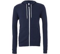 Bella Canvas Unisex Poly/Cotton Fleece Full Zip Hoodie Navy