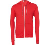 Bella + Canvas Unisex Polycotton Fleece Full Zip Hoodie 3739 - Ribbed Cuffs