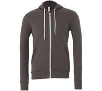 Bella + Canvas Unisex Polycotton Fleece Full Zip Hoodie 3739 - Ribbed Cuffs