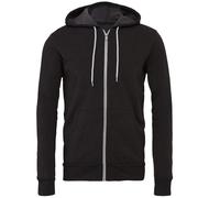 Bella + Canvas Unisex Polycotton Fleece Full Zip Hoodie 3739 - Ribbed Cuffs