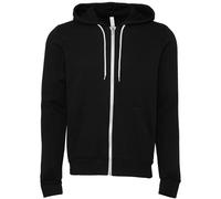 Bella Canvas Unisex Polycotton Fleece Full-Zip Hoodie - DTG Black