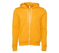 Bella Canvas Unisex Polycotton Fleece Full Zip Hoodie Gold