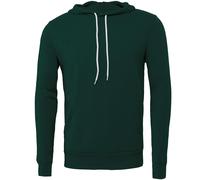 Bella+Canvas Poly-Cotton Fleece Pullover Forest Green Unisex Hoodie - Size XS