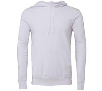 Bella Canvas Unisex Polycotton Fleece Hoodie White Relaxed Fit