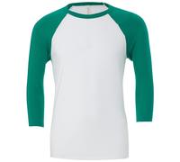 Bella + Canvas Unisex Triblend Baseball T-Shirt 3200- 3/4 Sleeves Sportswear Top