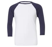 Bella + Canvas Unisex Triblend Baseball T-Shirt 3200- 3/4 Sleeves Sportswear Top