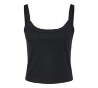 Bella+Canvas Women's Micro Rib Spaghetti Strap Tank – Solid Black Blend – S