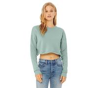 Bella Canvas Womens Cropped Fleece Crew (B7503) -Dusty Blue -S