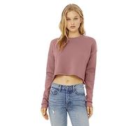 Bella Canvas Womens Cropped Fleece Crew (B7503) -Mauve -XL