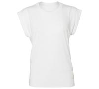 Bella + Canvas Women's Flowy Muscle Tee 8804- Ladies Rolled Cuffs Plain Vest Top