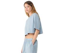Bella + Canvas Women's Heavyweight Crop T-Shirt in Duck Egg Blue | Size: Medium Bella + Canvas Duck Egg Blue M