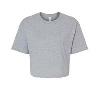 Bella + Canvas Women's Jersey Cropped Crop T-Shirt in Mid Grey | Size: XL Bella + Canvas Mid Grey XL