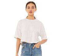 Bella Canvas Womens Jersey Cropped T-Shirt, Vintage White, Small-X-Large