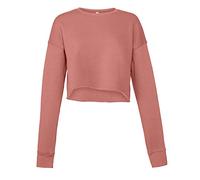 Bella + Canvas Womens/Ladies Cropped Crew Fleece Top (S) (Mauve)