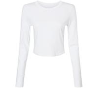 Bella + Canvas Womens/Ladies Micro-Rib Long-Sleeved Crop Top PC6955
