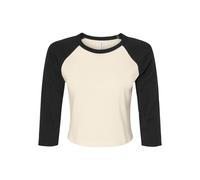 Bella + Canvas Womens/Ladies Micro-Rib Raglan 3/4 Sleeve T-S BC7246