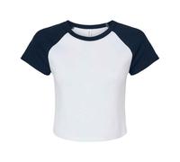 Bella + Canvas Womens/Ladies Micro-Rib Raglan Crop Top / N/A N/A PC7504