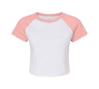 Bella + Canvas Womens/Ladies Micro-Rib Raglan Crop Top PC7504