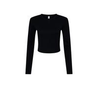 Bella + Canvas Womens/Ladies Plain Micro-Rib Long-Sleeved Cr RW10101