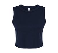 Bella + Canvas Womens/Ladies Plain Micro-Rib Muscle Crop Top / N/A N/A RW10115