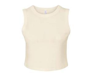 Bella Canvas Womens/Ladies Plain Micro-Rib Muscle Crop Top (XS) (Solid Navy)