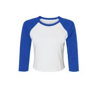 Bella+Canvas Women's Micro Rib 3/4 Raglan Stretch Fit & Mid Length Tee