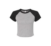 Bella+Canvas Women's Micro Rib Raglan Stretch Fit & Crew Neck Baby Tee