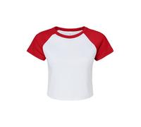 Bella+Canvas Women's Micro Rib Raglan Stretch Fit & Crew Neck Baby Tee