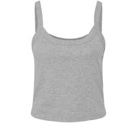 Bella + Canvas Women's Plain Micro-Rib Spaghetti Strap Tank Top in Mid Grey | Size: XS Bella + Canvas Mid Grey XS