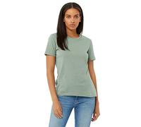 Bella+Canvas Womens Ring-Spun Crewneck Combed T-Shirt, Heather Sage, Small