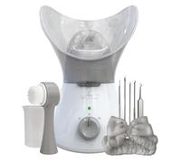 Bella Ciao 11-Piece Gentle Face Steamer Set with 2 Settings, at-Home Facial Spa Kit with Accessories, Facial Essentials, Includes Cleansing Brush and Blackhead-Remover Tools for Deep Pore Cleaning