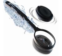 Bella Ciao Vibrating Shower Body & Face Scrubber for Men, 4 Vibrating Modes, Extendable Handle, Detachable Head - Silicone Massage Brush, USB-C Charging, IPX7 Waterproof (Black)