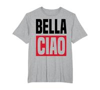 Bella CIAO T-Shirt, Men's Big and Tall, Heather Grey, 4X Tall