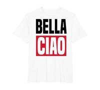 Bella CIAO T-Shirt, Men's Big and Tall, White, 5X Tall