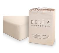 Bella Coterie Luxury Bamboo Viscose Crib Sheet | Organically Grown | Ultra Soft | Cooling for Better Sleep | Deep Pocket Fitted Sheet for Crib & Toddler Mattress | 100% Organically Grown [Champagne]