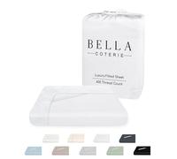 Bella Coterie Luxury Bamboo Viscose King Size Fitted Sheet Only | 100% Organically Grown | Ultra Soft | Cooling for Hot Sleepers | 18" Deep Pocket [White]