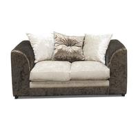 Bella Crushed Velvet 2 Seater Sofa Brown-Mink