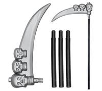 Bella Dox 103cm Grim Reaper Scythe Prop | Realistic Halloween Scythe with Skull Detail | Scary Costume Accessory for Adults, Cosplay & Fancy Dress