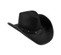 Bella Dox Adult Texan Cowboy Hat | Premium Fur Felt Western Style Hat for Men & Women | Classic Wild West Sheriff Rancher Costume Accessory for Fancy Dress, Country Parties & Halloween (Black)