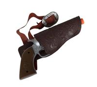 Bella Dox Cowboy Holster and Toy Gun Set with Adjustable Belt, 3-Piece Western Costume Accessories for Kids, Little Sheriff Wild West Fancy Dress for Halloween, World Book Day & Role Play